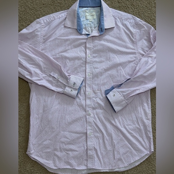 Construct Men’s 16.5 Slim Fit Stretch Button Down Shirt - Picture 8 of 9